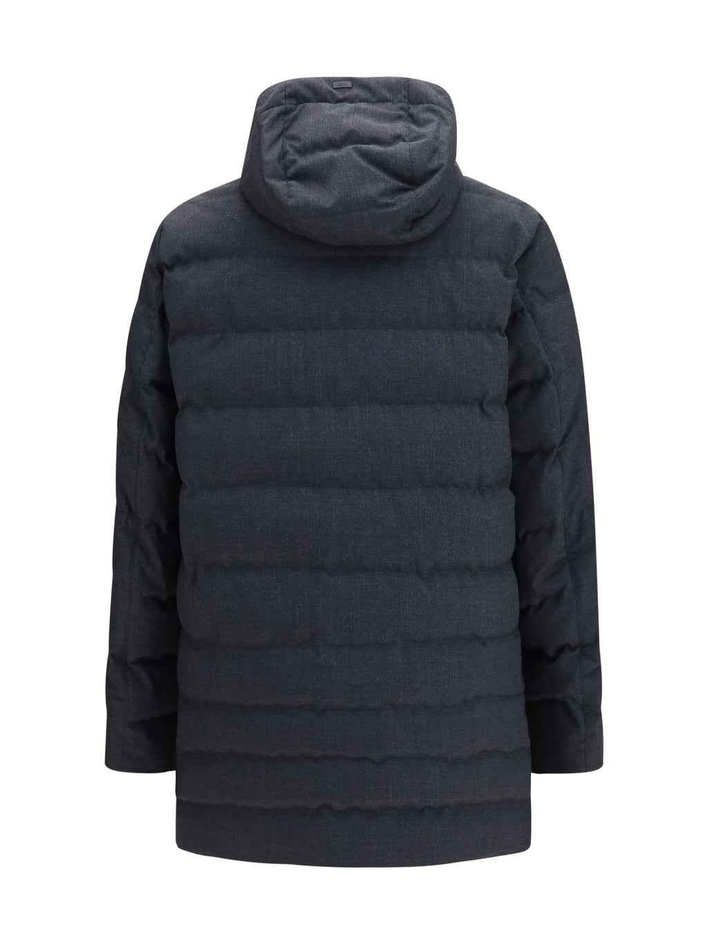 Herno Padded Hooded Down Jacket — Gray