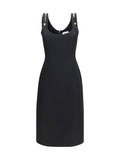 Versace Grain de Poudre Wool Dress — Black