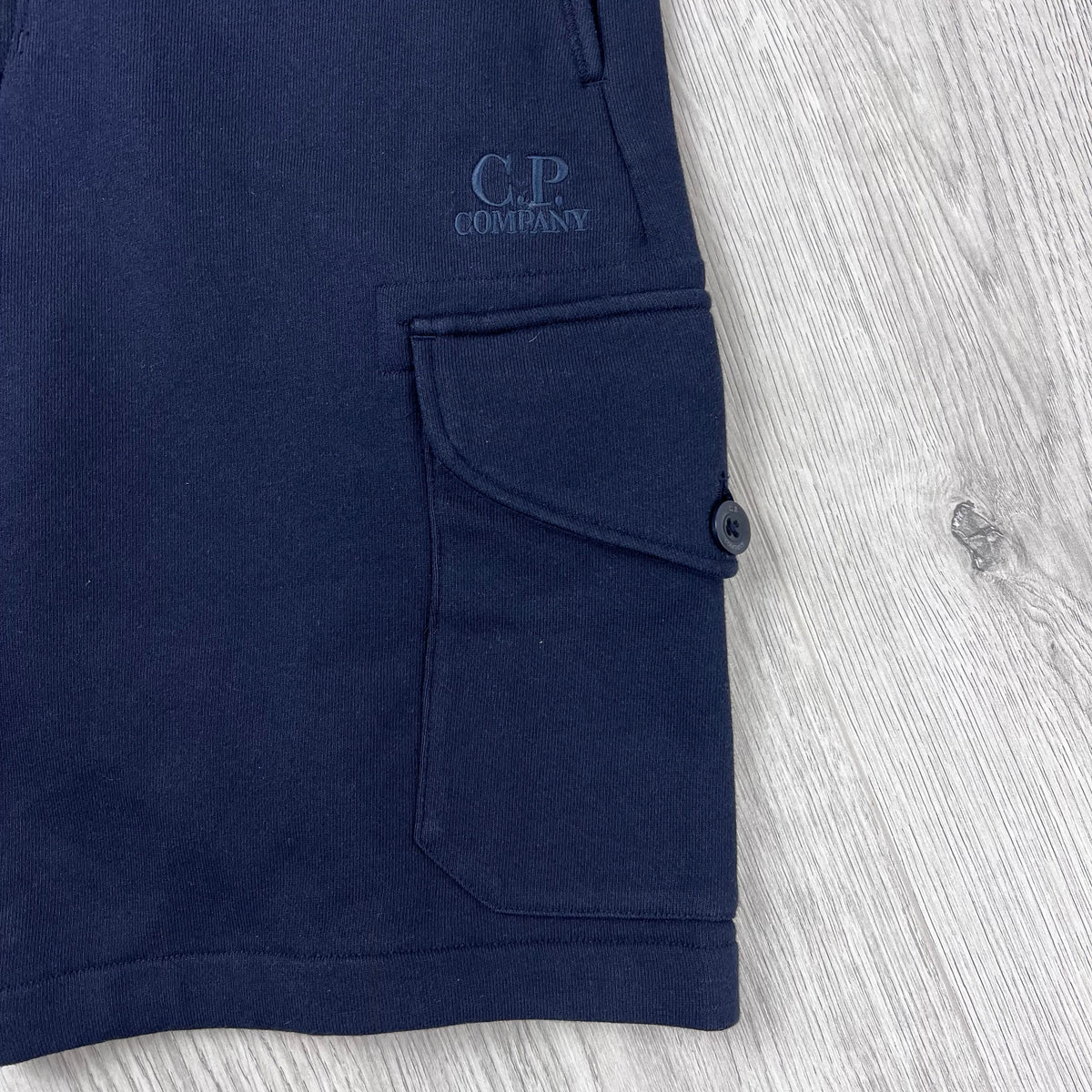 CP Company Raised Fleece Jersey Shorts - Navy
