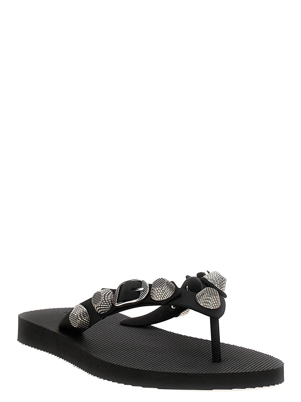 Balenciaga Cagole Thong Sandals — Black