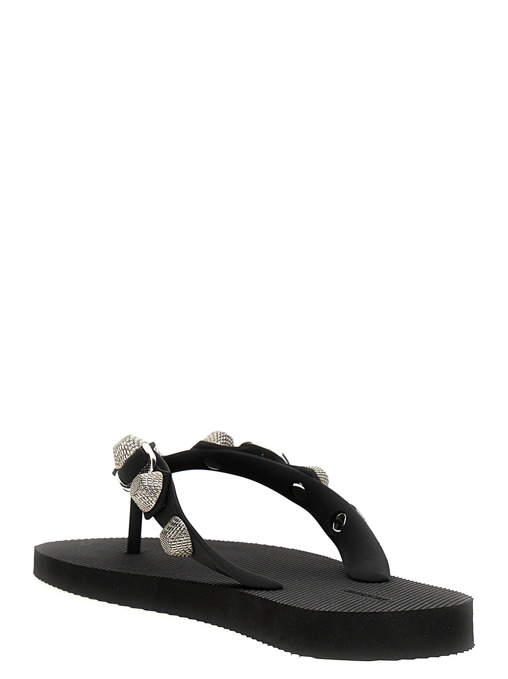Balenciaga Cagole Thong Sandals — Black