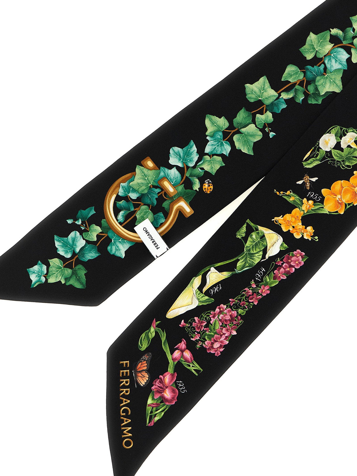 Ferragamo Eden Shoes Scarf — Black