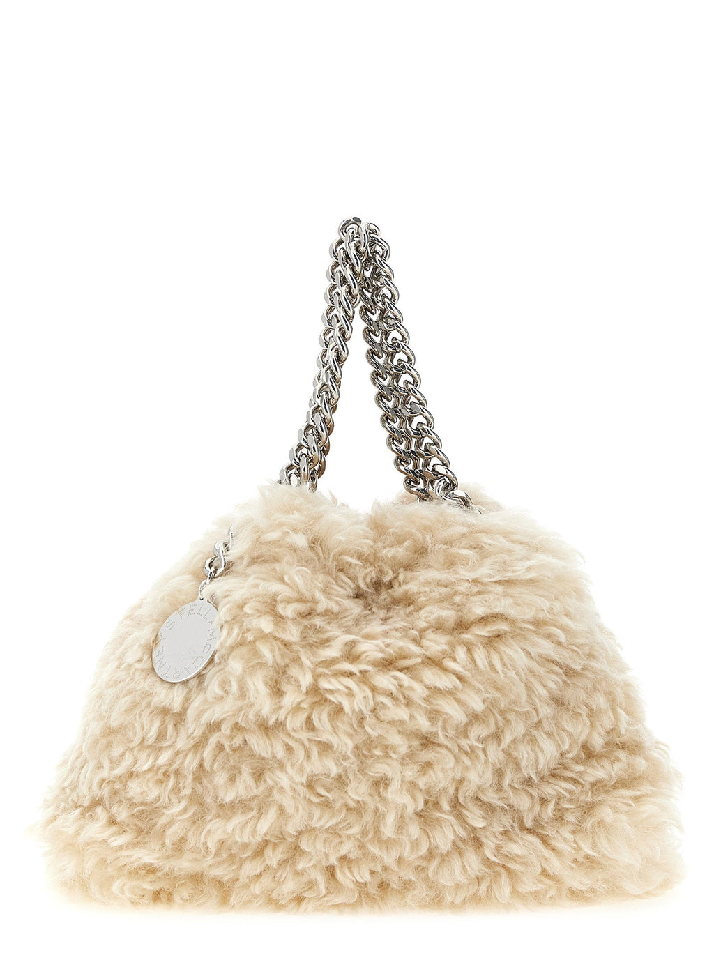Stella Mccartney Falabella Mini Top Handle Bag — Beige
