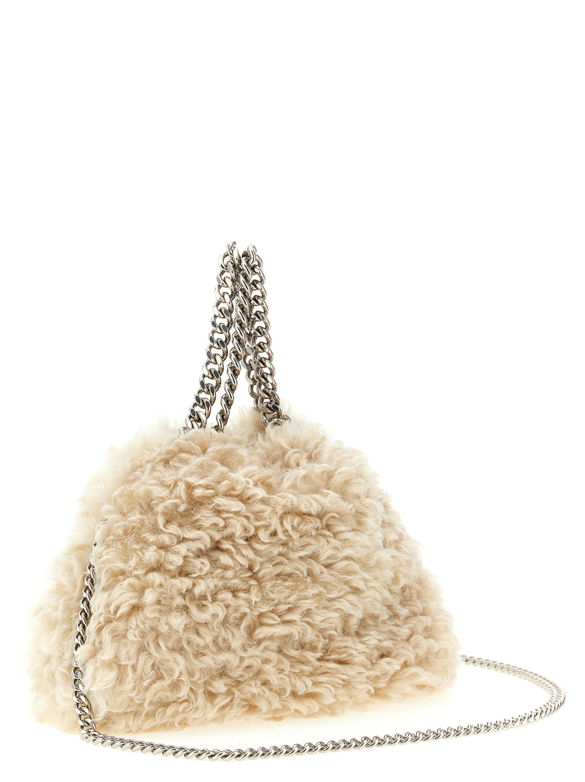 Stella Mccartney Falabella Mini Top Handle Bag — Beige