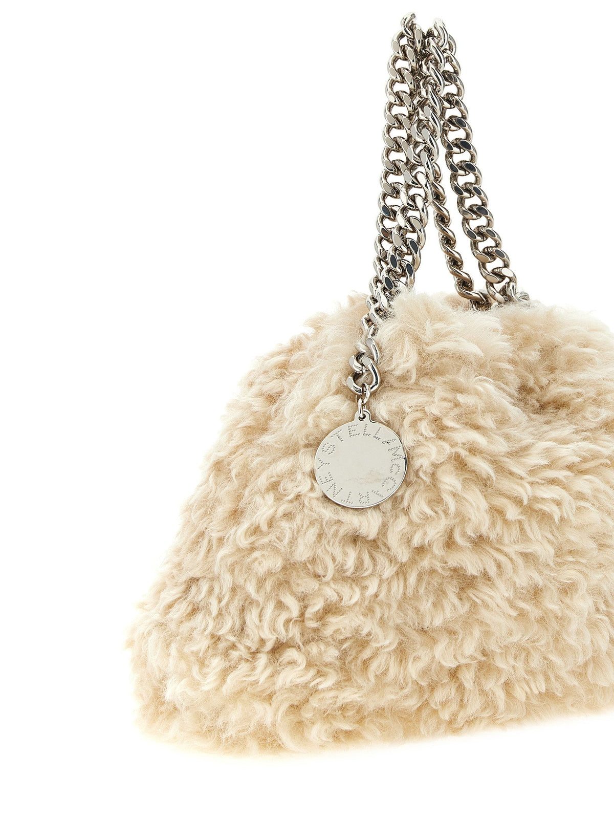 Stella Mccartney Falabella Mini Top Handle Bag — Beige