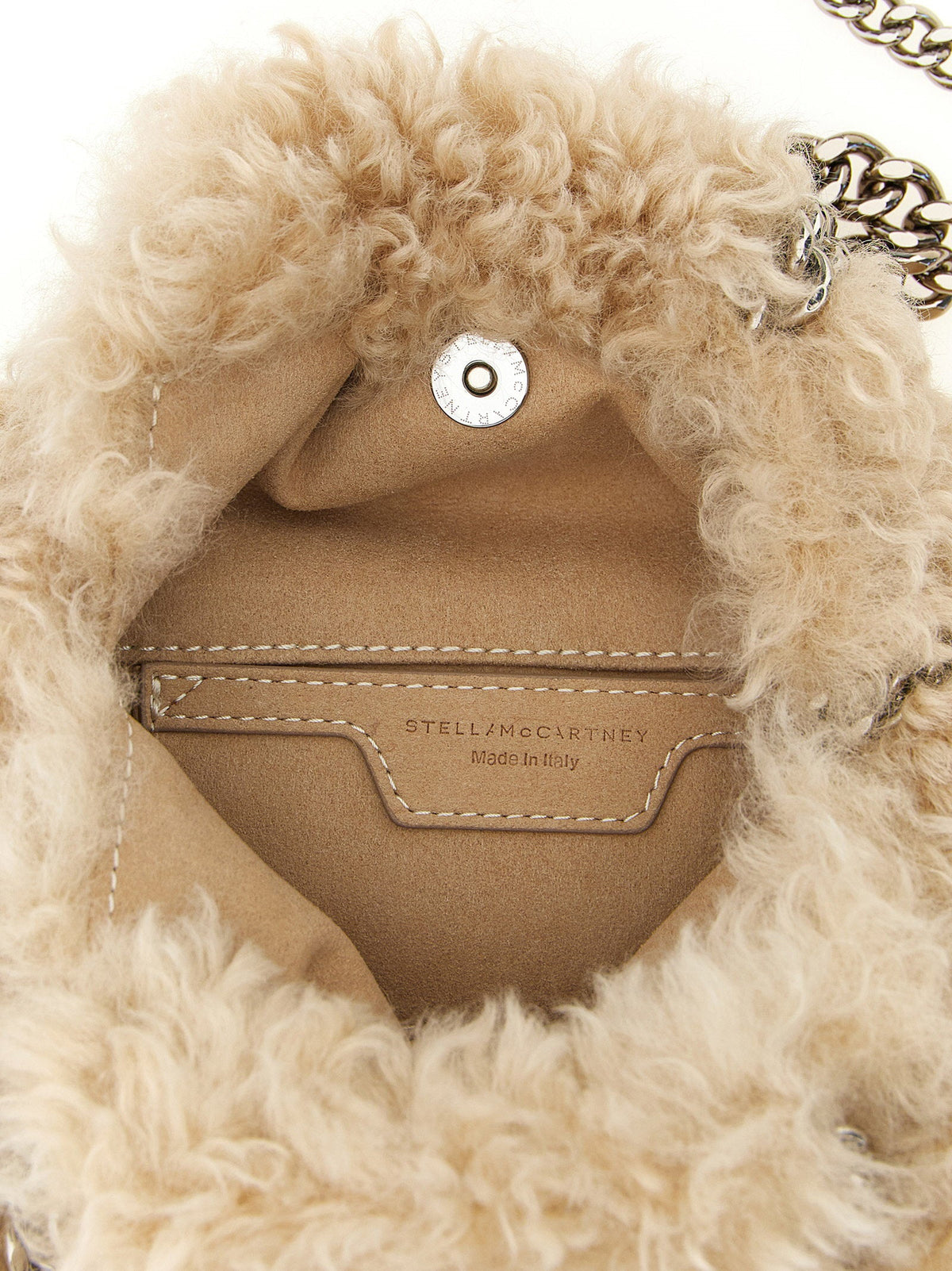 Stella Mccartney Falabella Mini Top Handle Bag — Beige