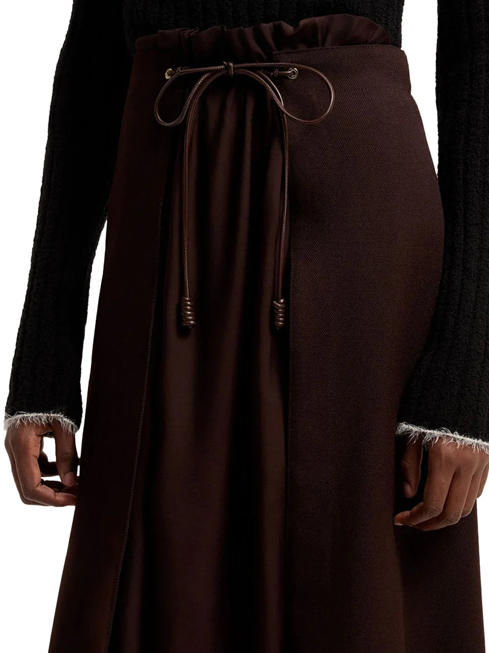 Moncler Virgin Wool Gabardine Skirt