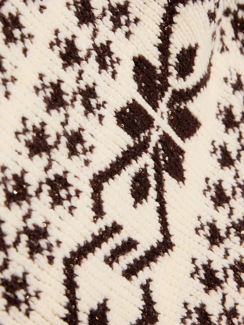 Moncler Jacquard Knit with Crochet Collar Cardigan — Ivory