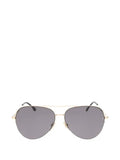 Victoria Beckham Eyewear VB1000S Pilot-Frame Sunglasses — Gold