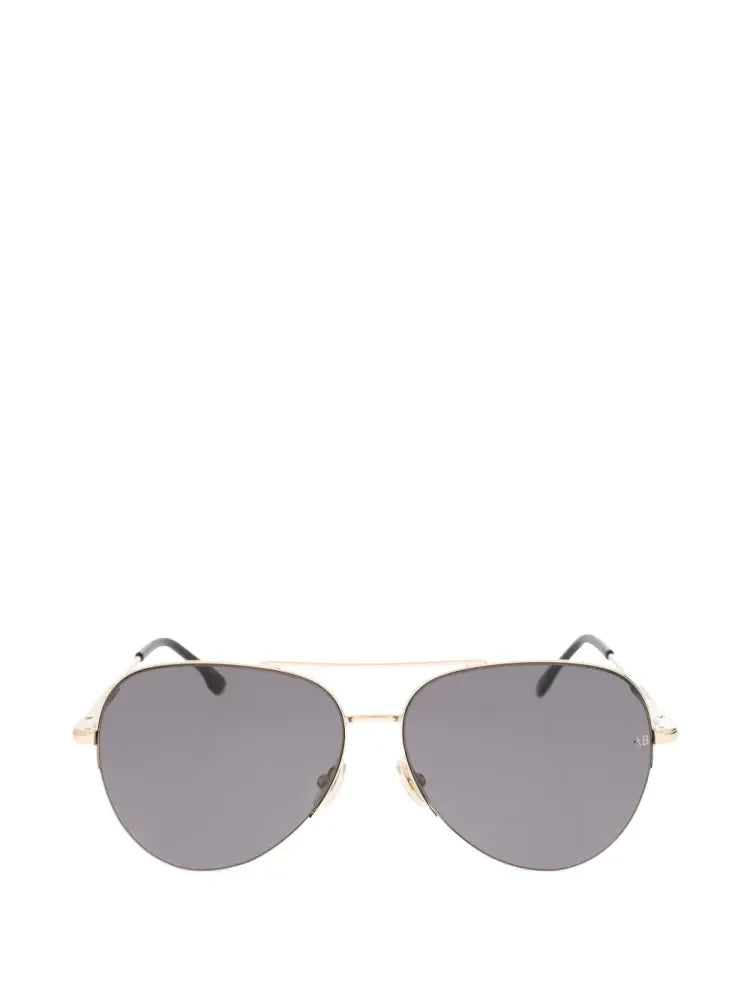 Victoria Beckham Eyewear VB1000S Pilot-Frame Sunglasses — Gold