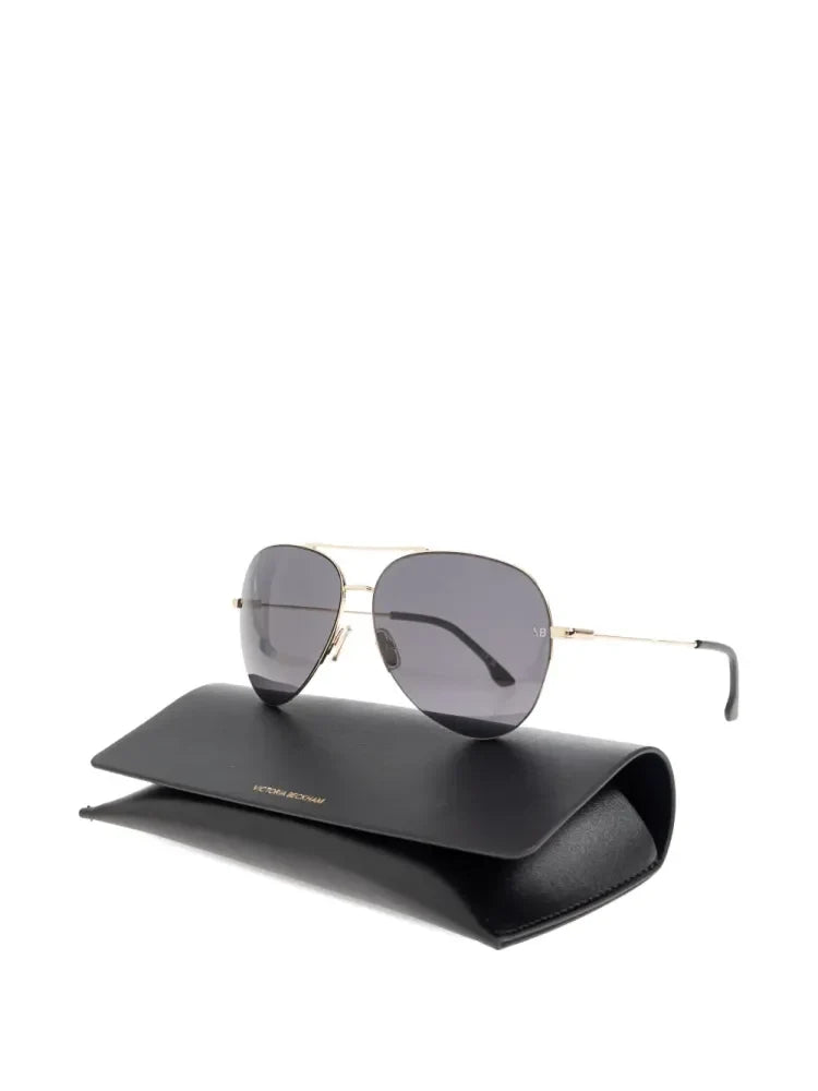 Victoria Beckham Eyewear VB1000S Pilot-Frame Sunglasses — Gold