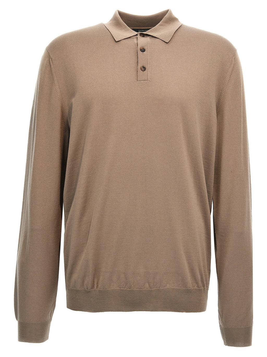 Zanone Flexwool Polo Shirt — Beige