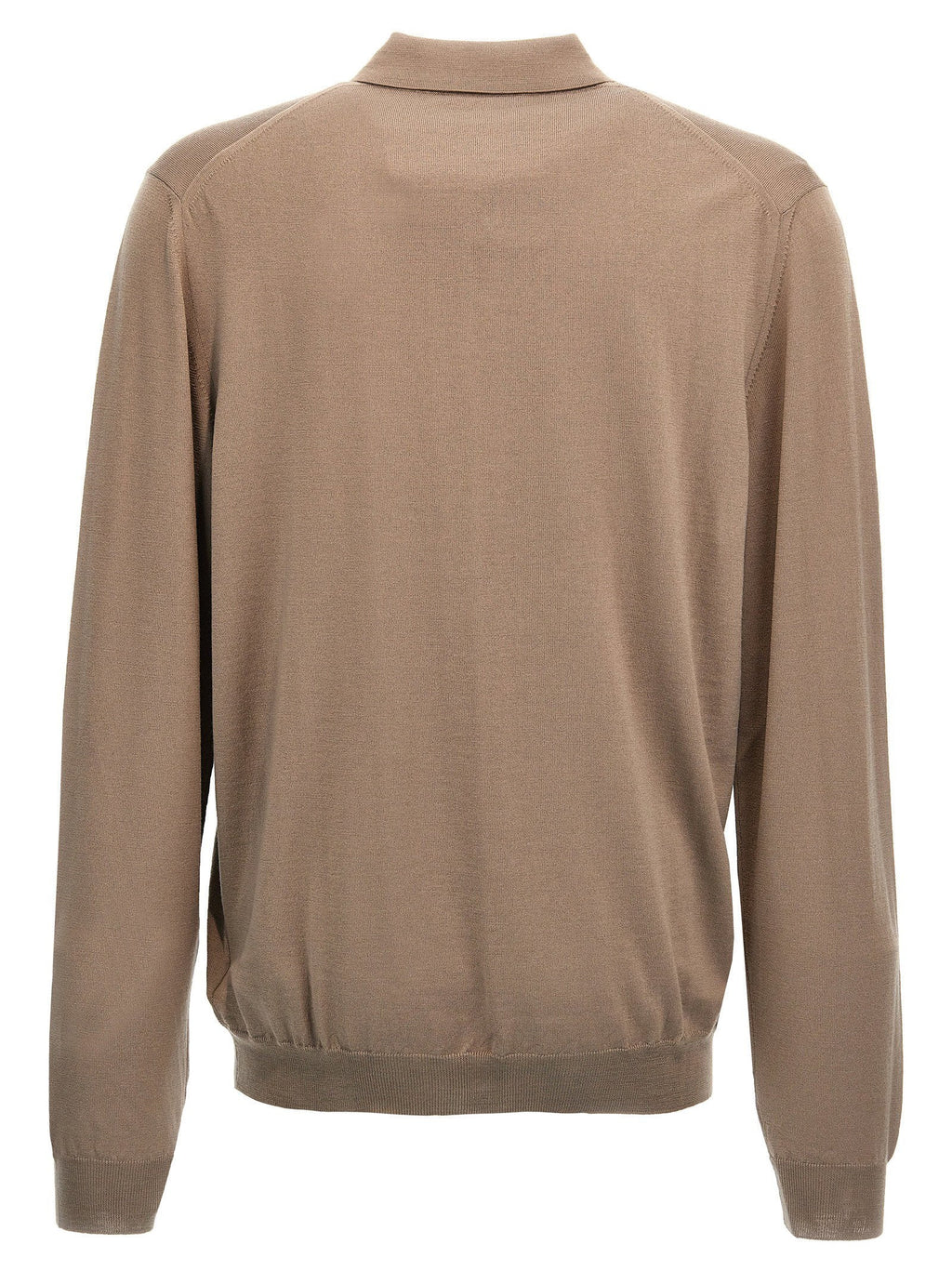 Zanone Flexwool Polo Shirt — Beige