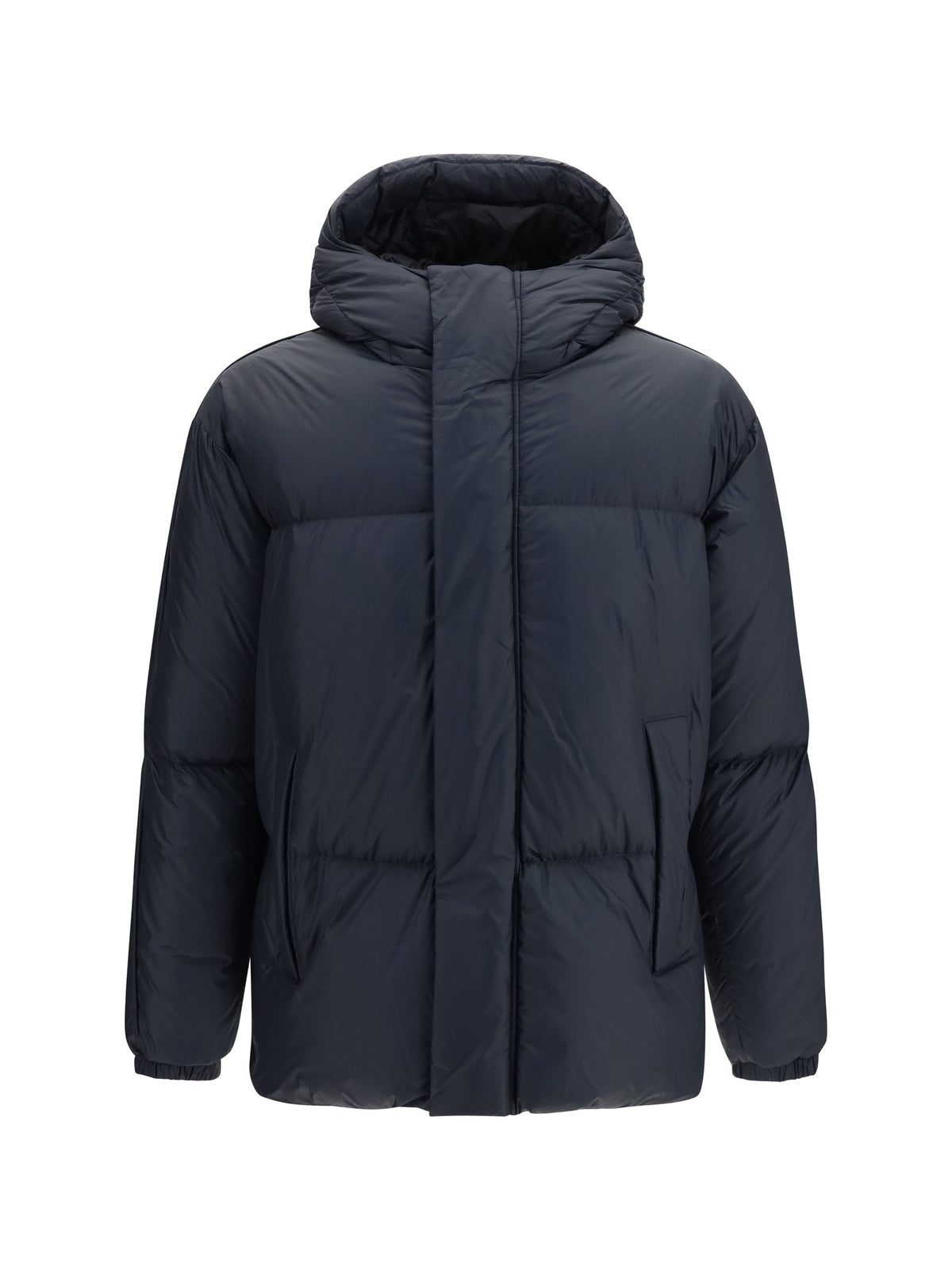 Laminar Hooded Padded Down Jacket — Black