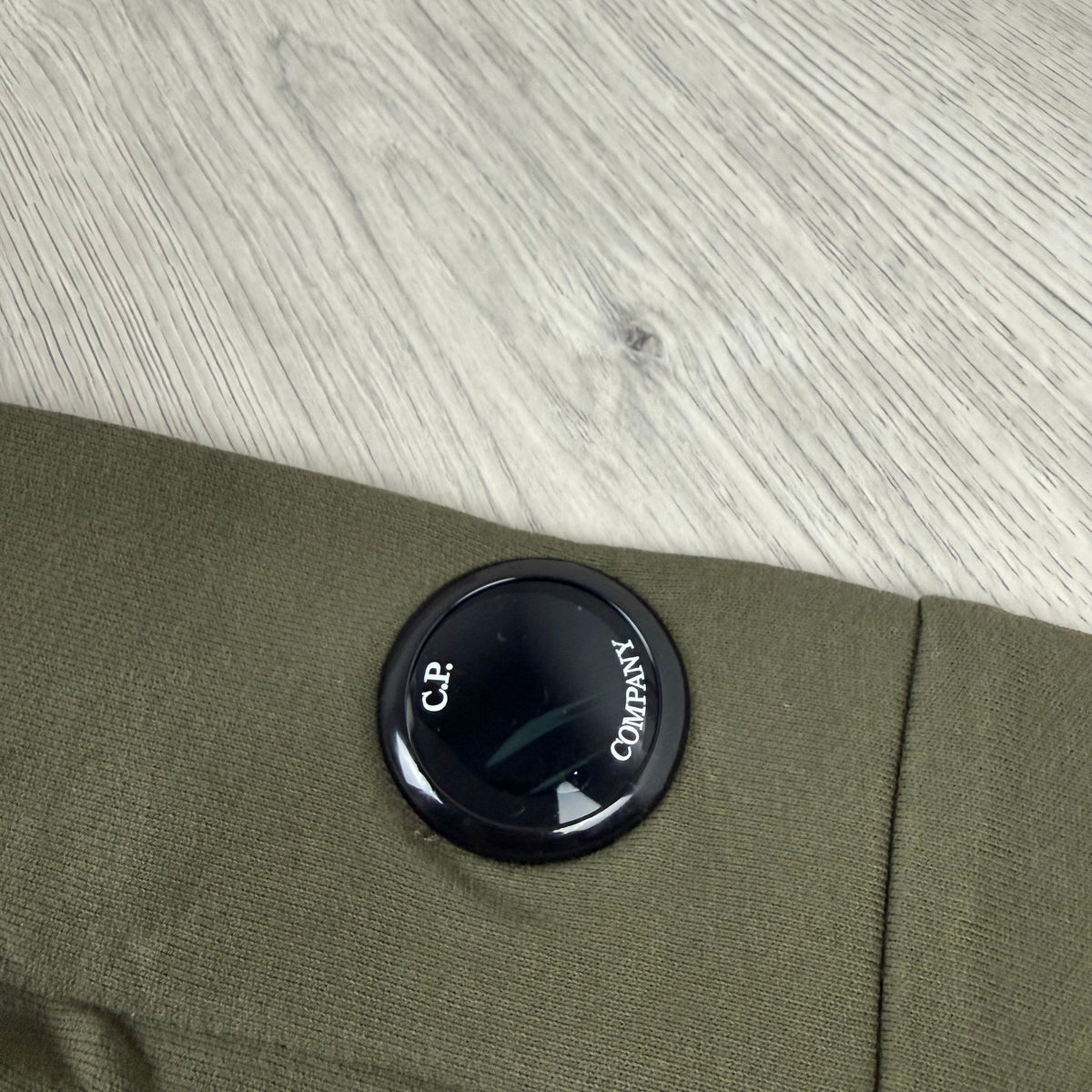 CP Company Raised Fleece Hoodie - Ivy Green