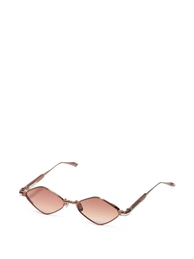 John Dalia LANA Geometric-Frame Sunglasses — Taupe