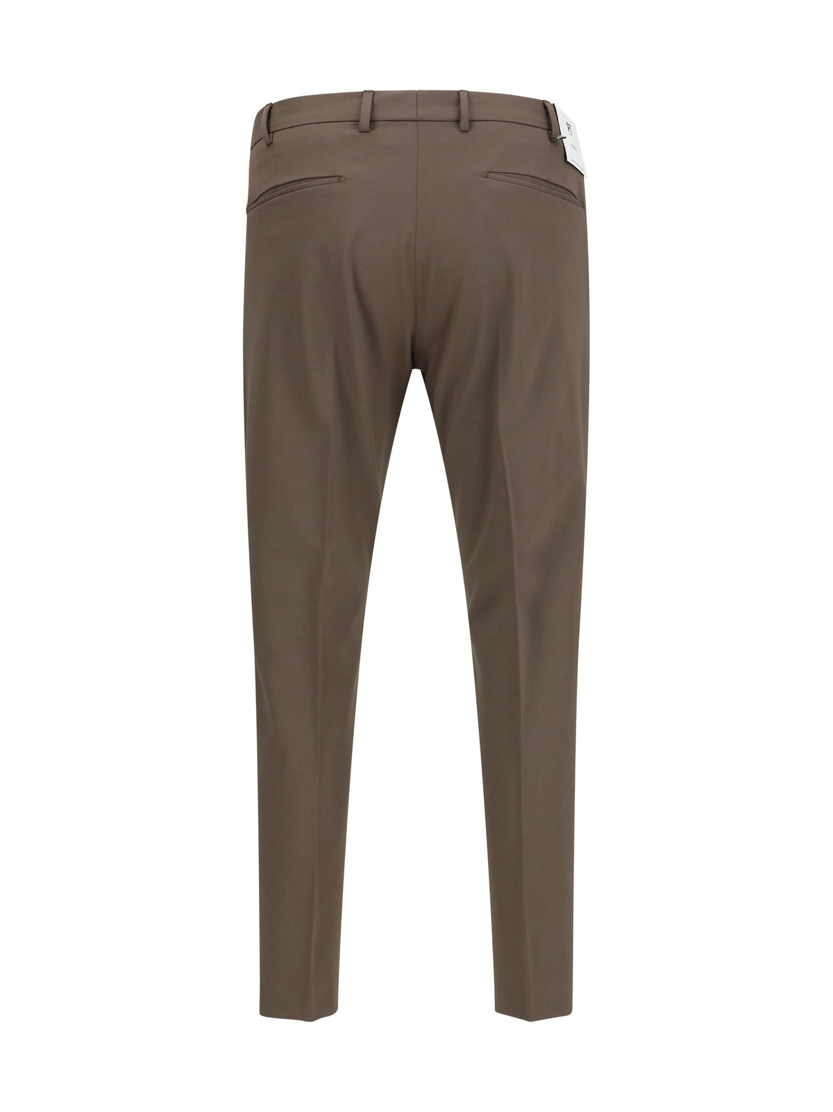 Pt Torino Stretch Virgin Wool Trousers — Brown