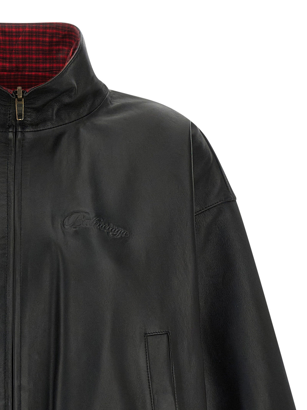 Balenciaga Reversible Leather Jacket — Black