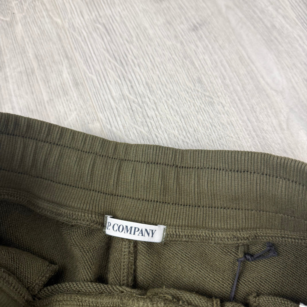 CP Company Raised Fleece Jersey Shorts - Ivy Green