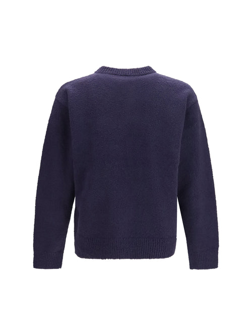 Axel Arigato Embroidered Logo Henley Sweater — Navy