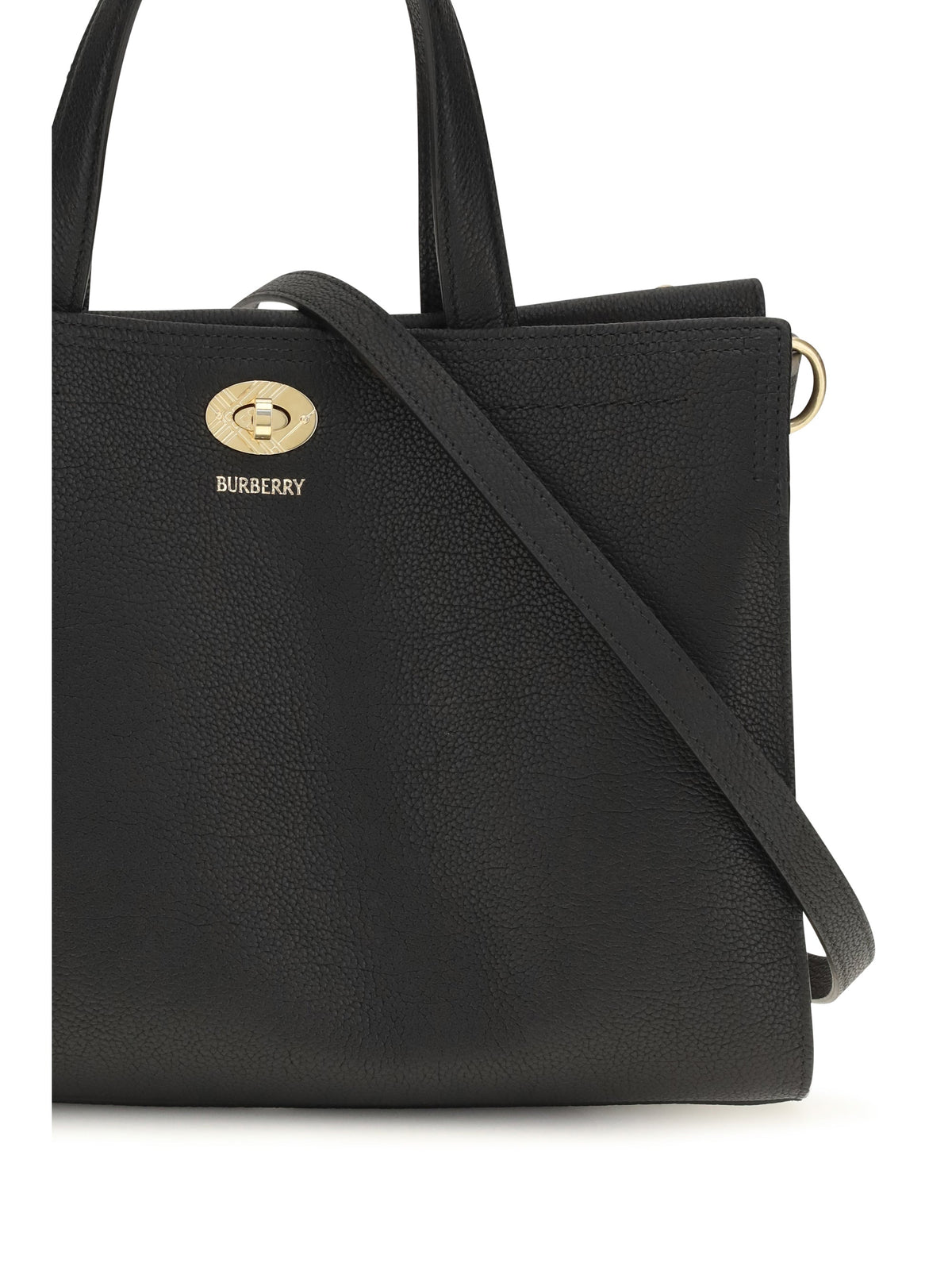 Burberry Cotswolds Check Tote Bag — Black