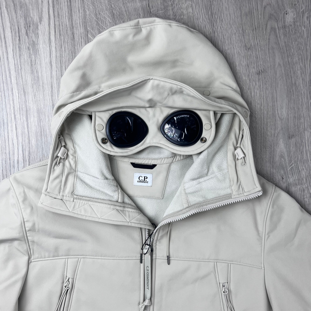 CP Company Shell Goggle Jacket - Silver Birch