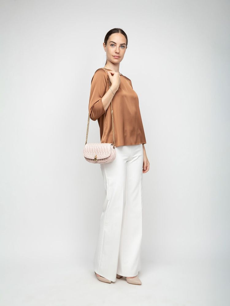 Michael Kors Quilted Cotton Crossbody Bag — Pink