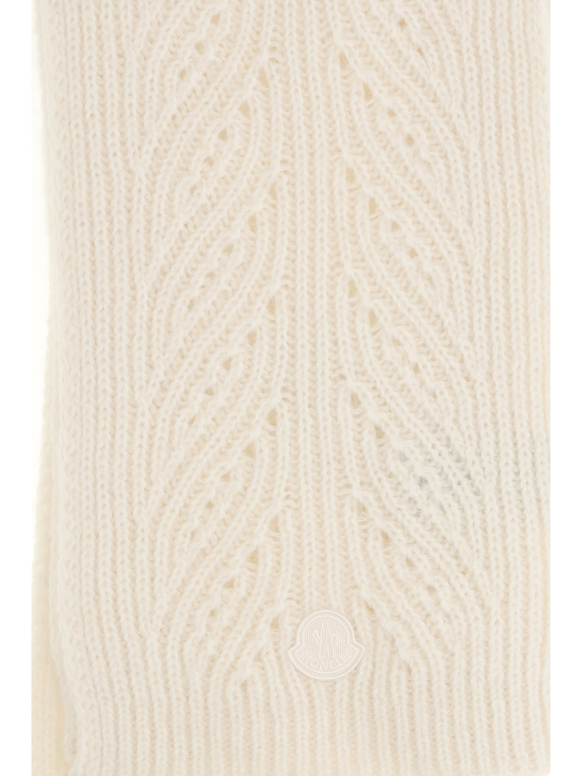 Moncler Tricot Alpaca and Cashmere-Blend Scarf — Beige