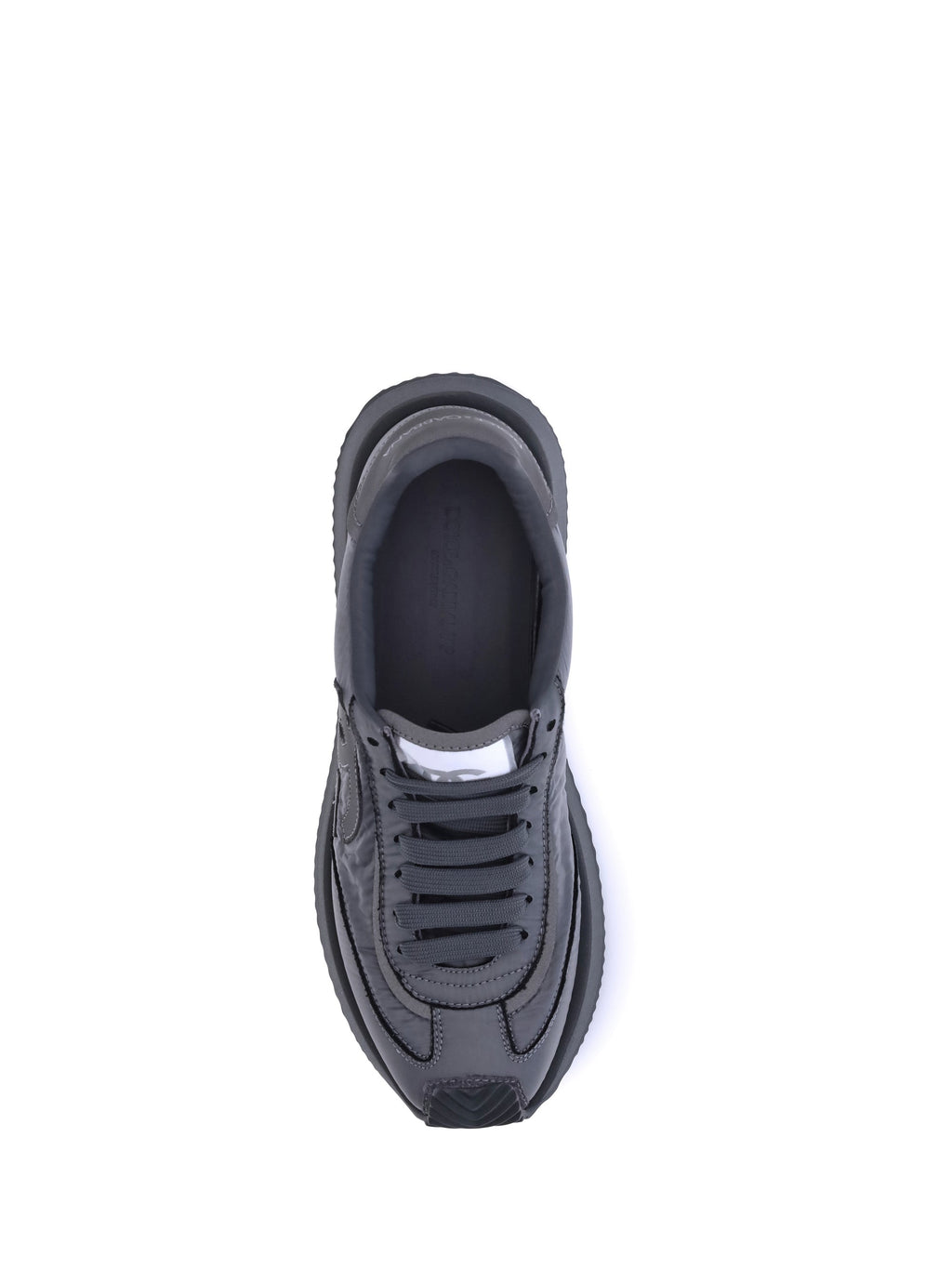 Dolce & Gabbana Leather with Suede Inserts Sneakers — Gray