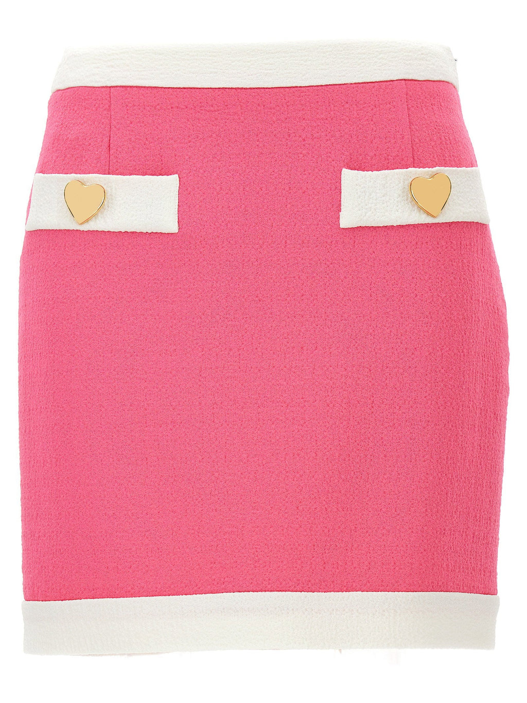 Moschino Heart Button Skirt — Pink