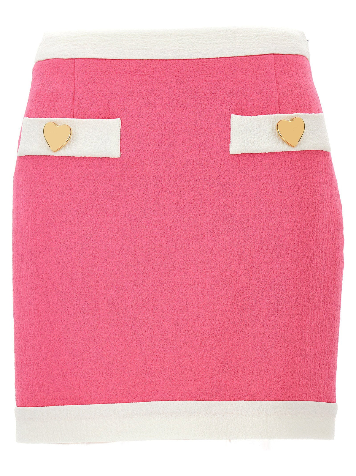 Moschino Heart Button Skirt — Pink