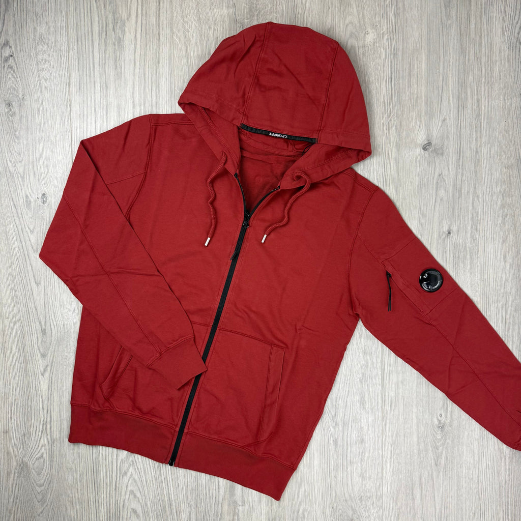 CP Company Light Fleece Zip Hoodie - Ketchup