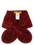 Guest In Residence Wool-Cashmere Jacquard Scarf — Carmine