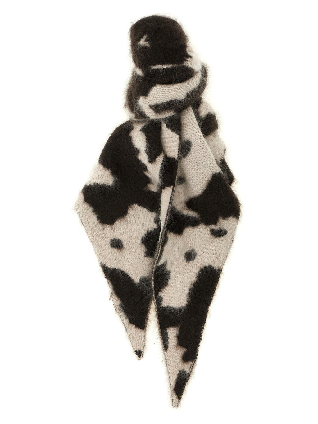 Guest In Residence Brushed Cashmere Cowhide Scarf — Black