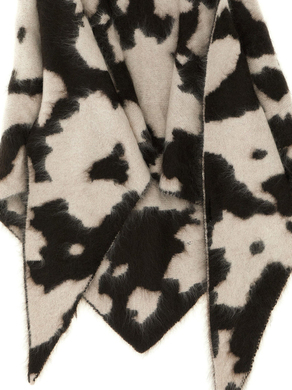 Guest In Residence Brushed Cashmere Cowhide Scarf — Black