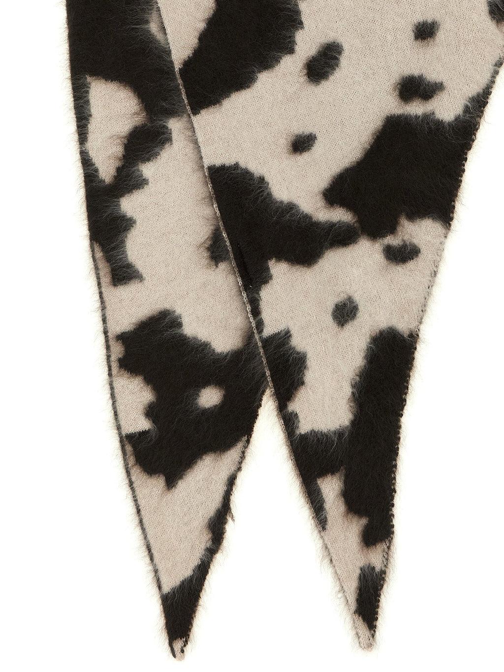 Guest In Residence Brushed Cashmere Cowhide Scarf — Black