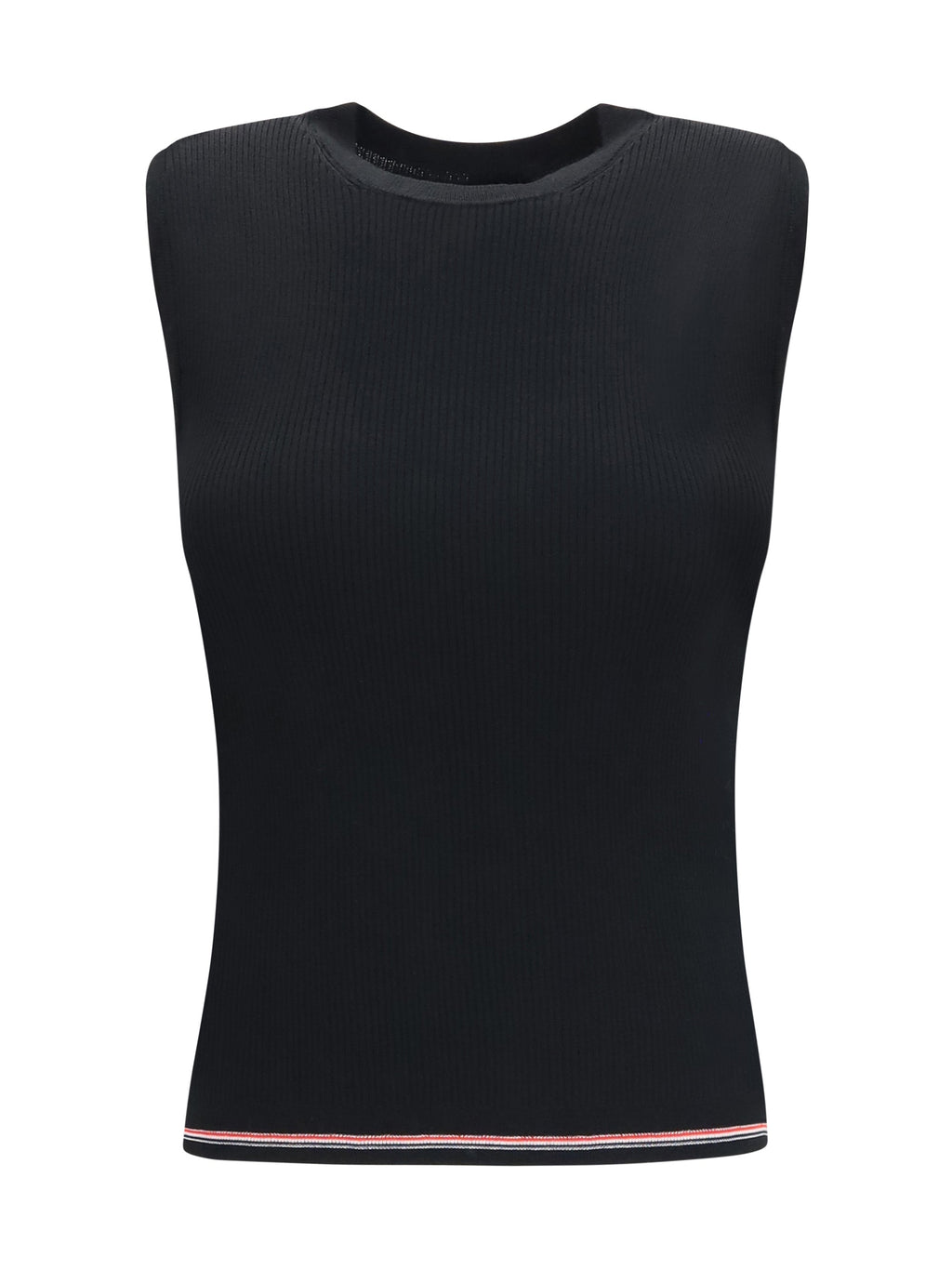 Thom Browne Ribbed Merino Wool Tank Top — Black