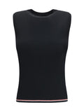 Thom Browne Ribbed Merino Wool Tank Top — Black