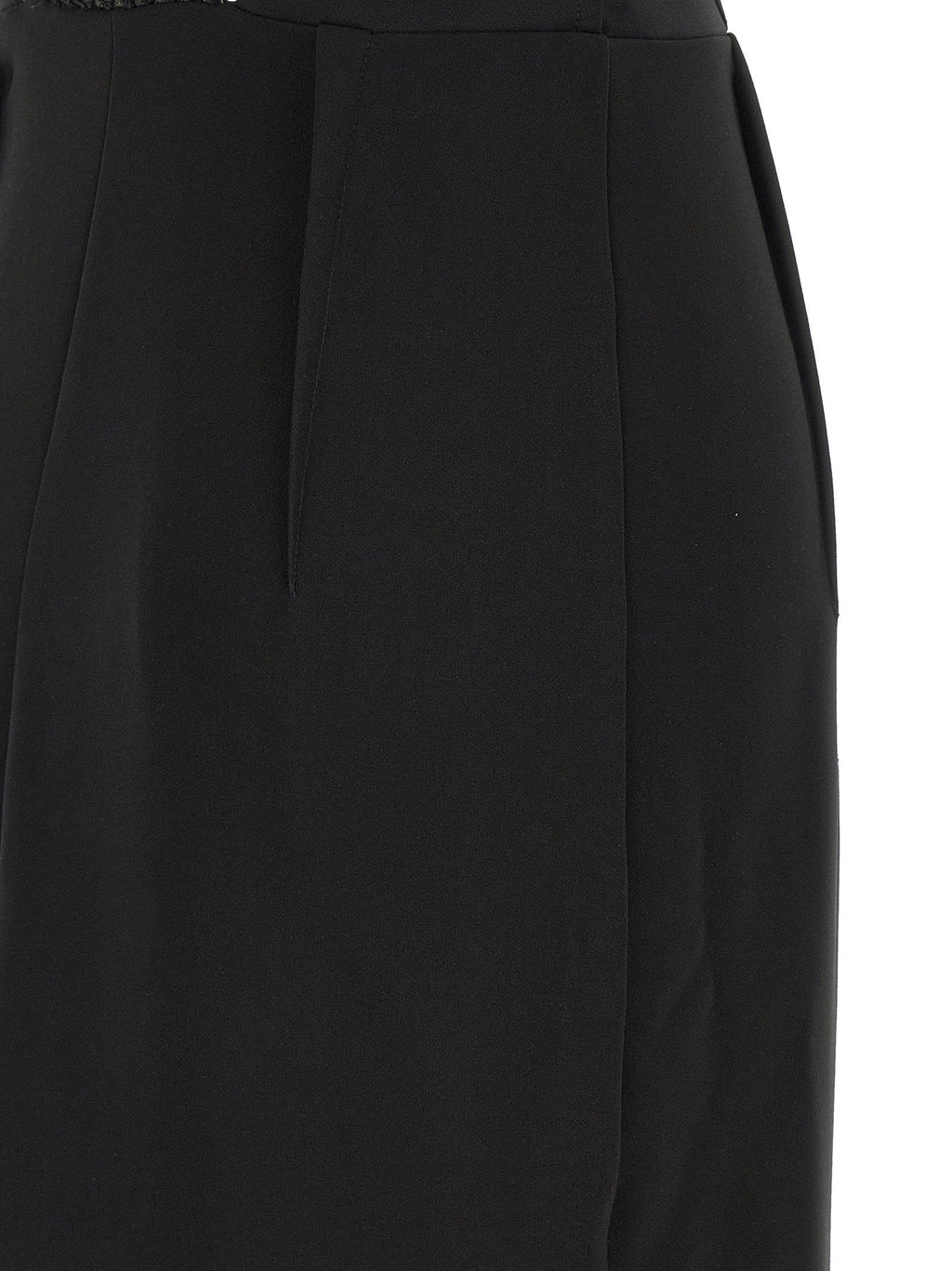 Elisabetta Franchi Crystal-Embroidered Tulle Dress — Black
