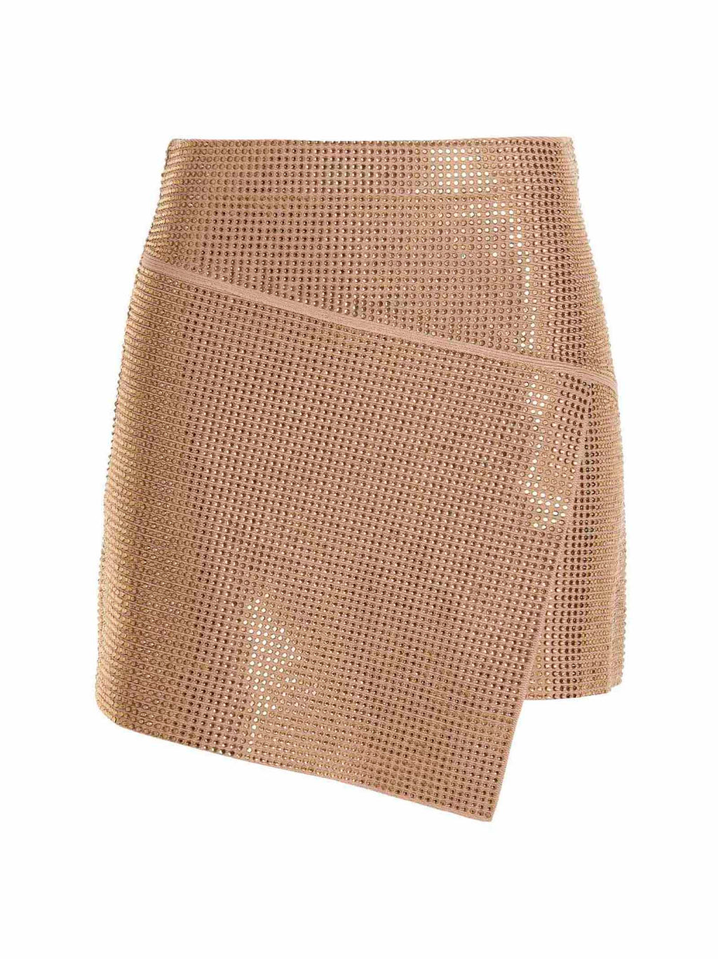 AndreĀdamo Sequin Knit Skirt — Champagne