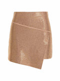 AndreĀdamo Sequin Knit Skirt — Champagne