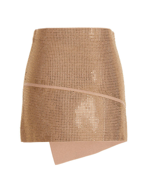 AndreĀdamo Sequin Knit Skirt — Champagne