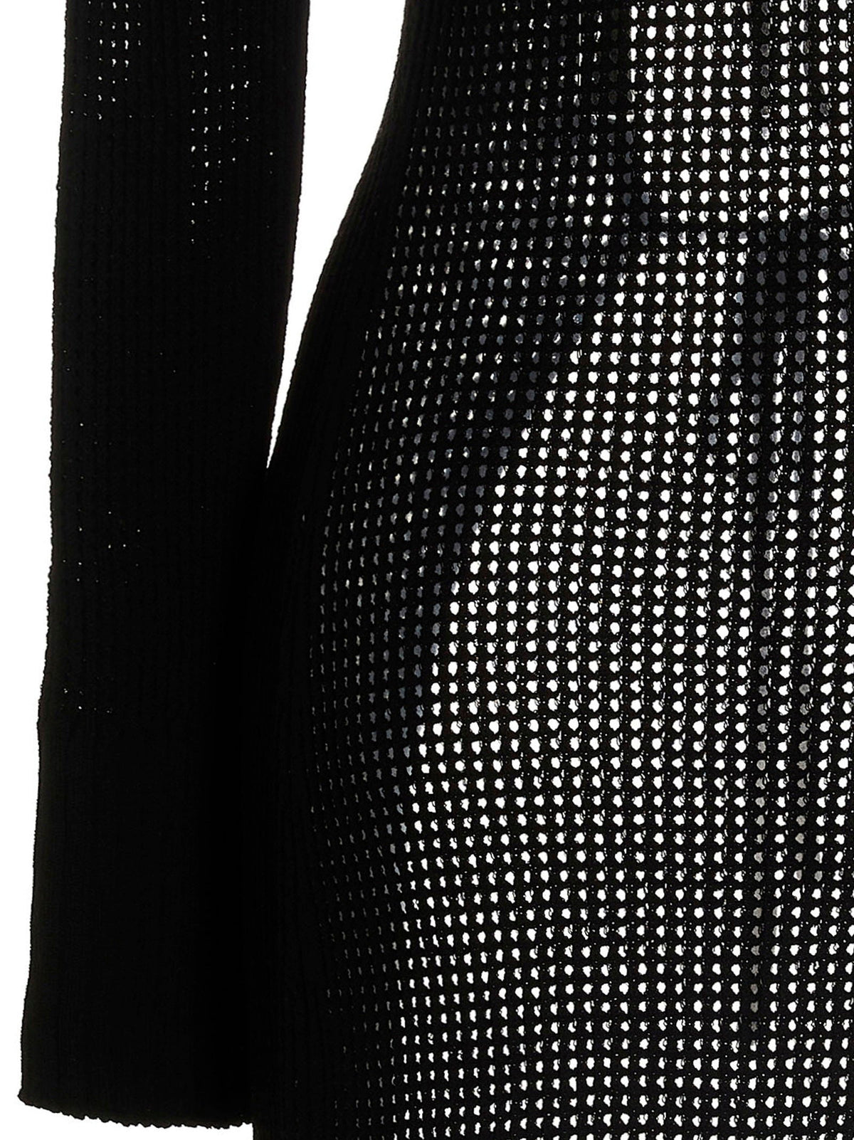 AndreĀdamo Openwork Knit with Lacing Cardigan — Black