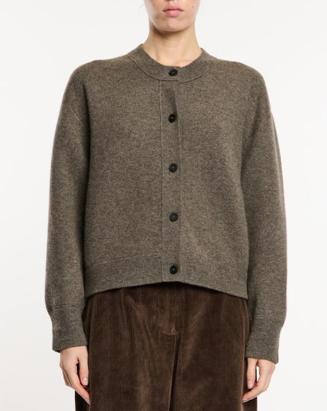 Studio Nicholson Crewneck Cardigan — Gray