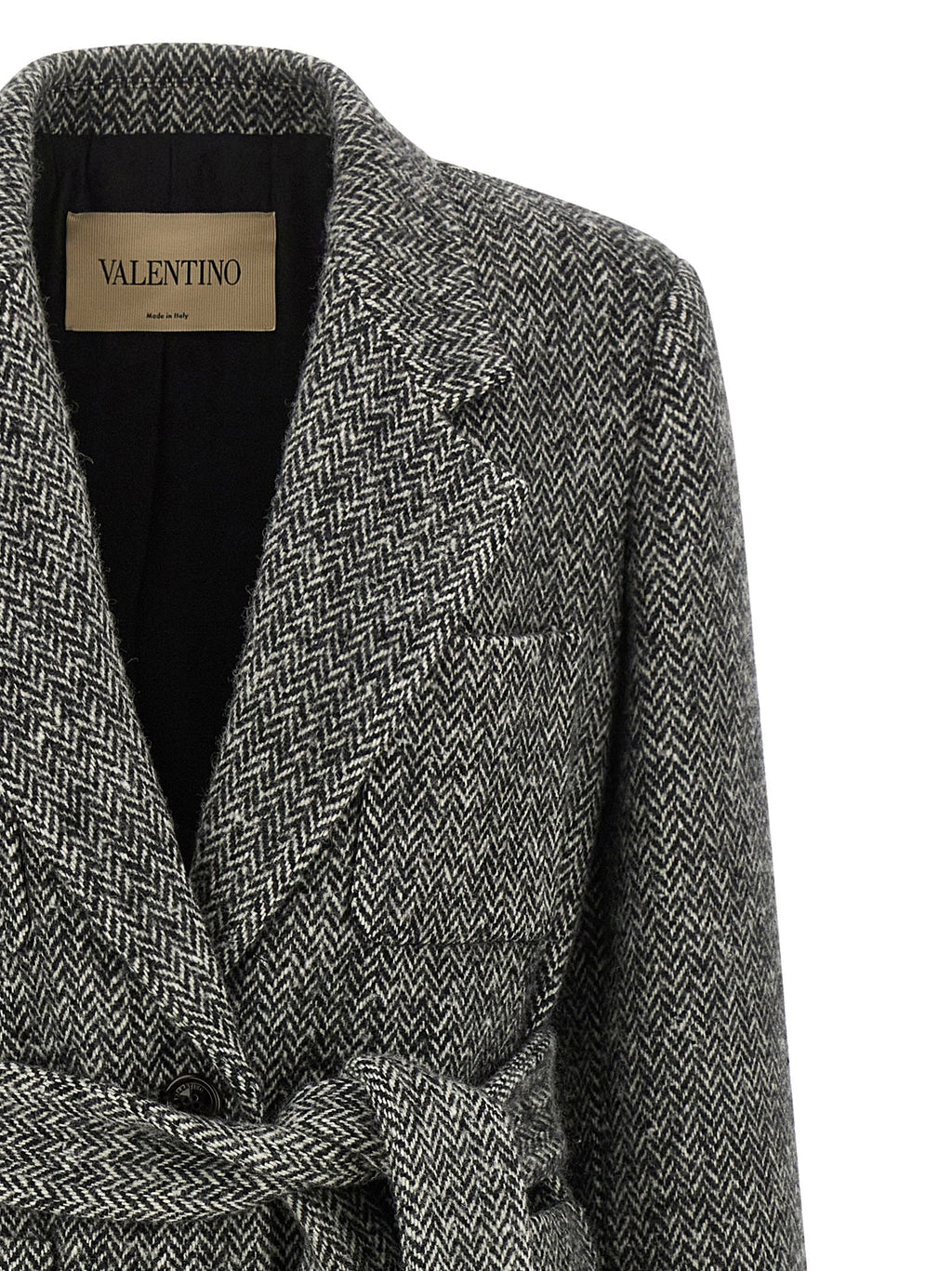 Valentino Garavani Mossi Coat — Gray