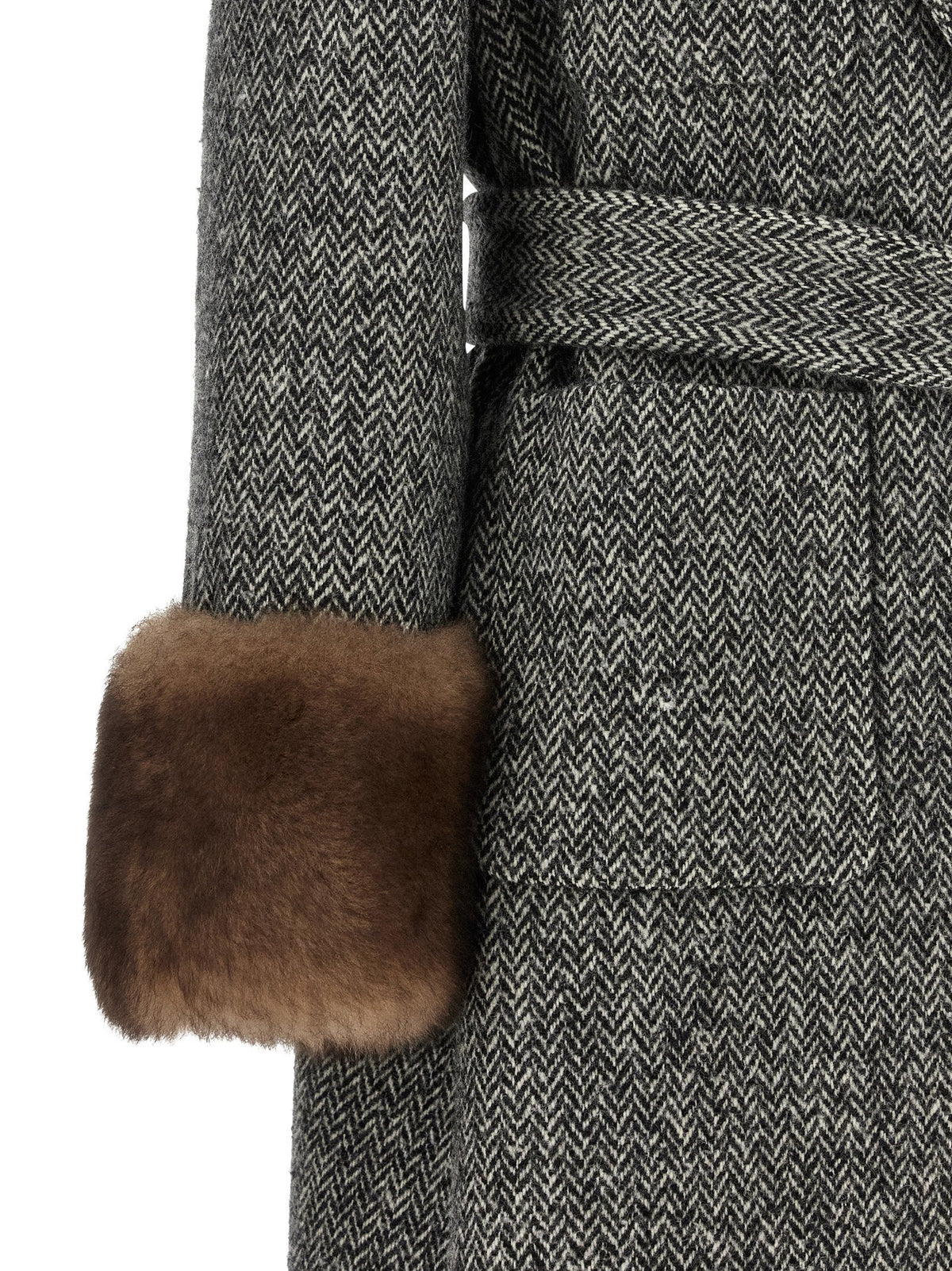 Valentino Garavani Mossi Coat — Gray