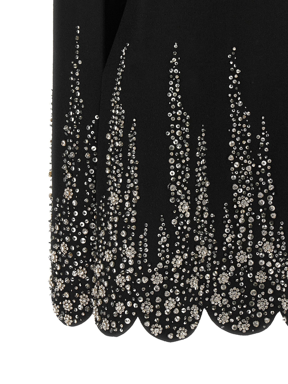 Valentino Garavani Crystal-Embroidered Cape — Black