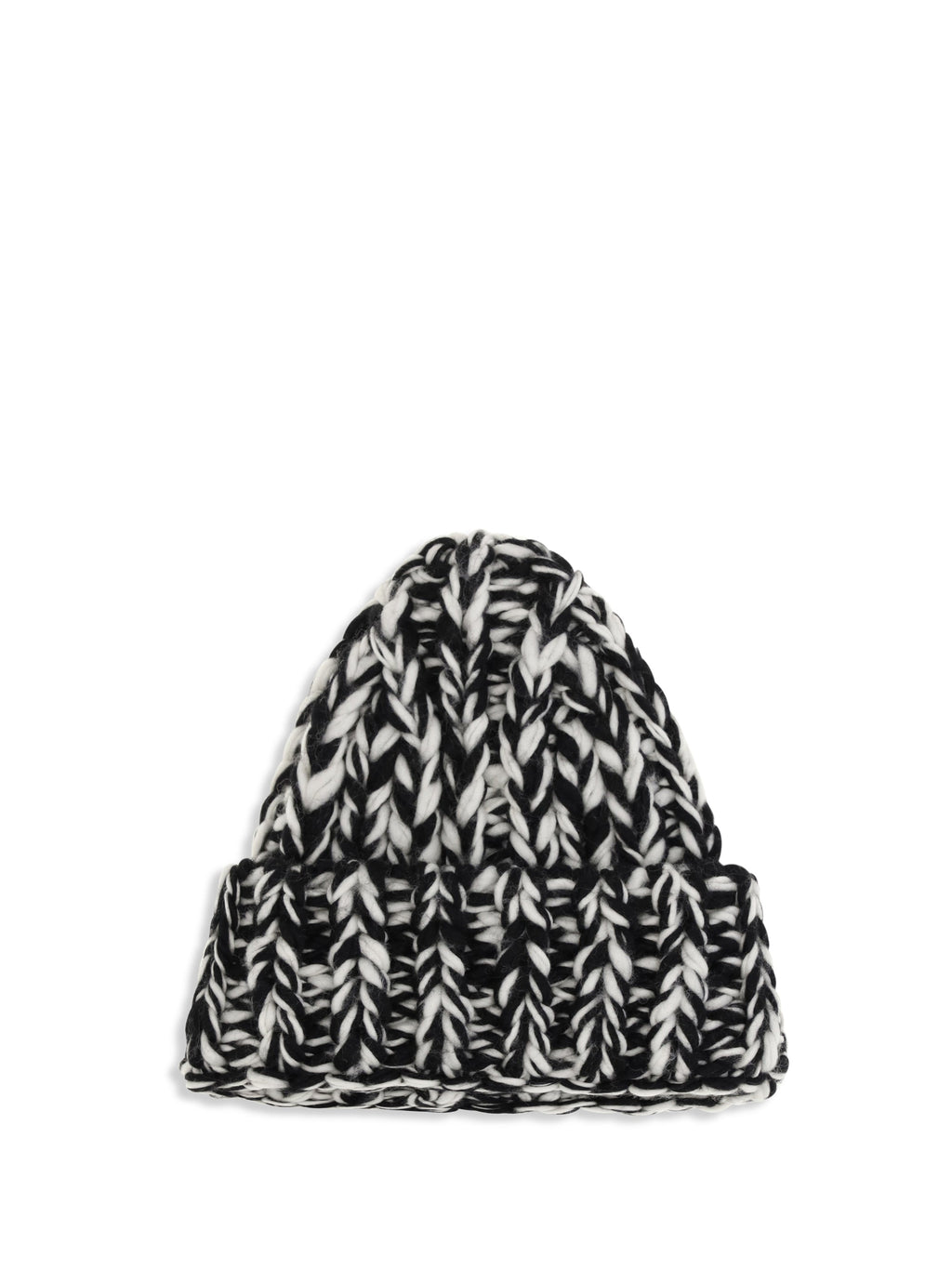 AMI Paris UBO012AK0022 Wool Knit XXL Beanie — Black