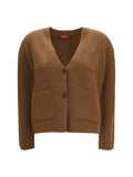 Max Mara Studio Filtro Cardigan — Brown