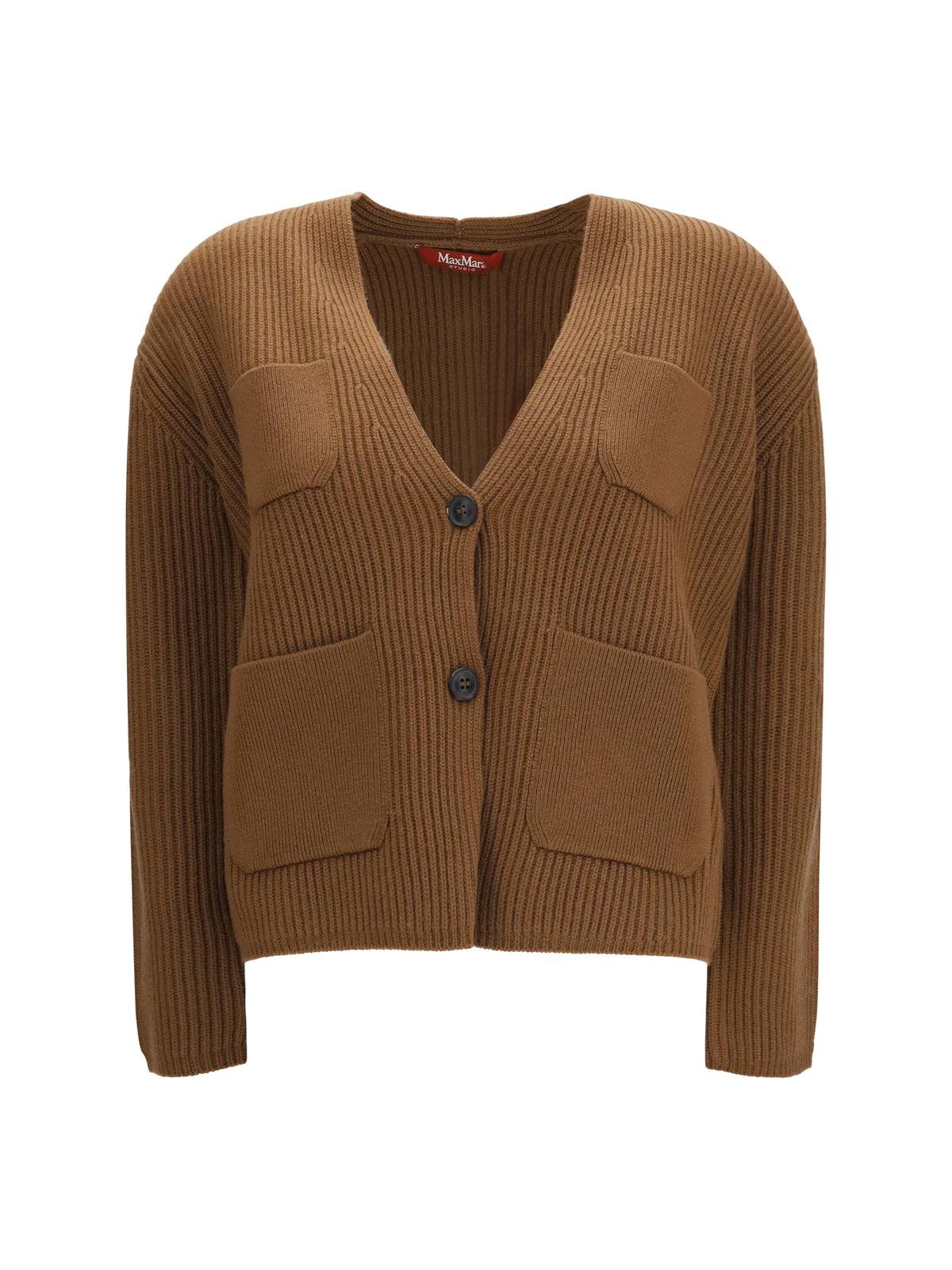Max Mara Studio Filtro Cardigan — Brown
